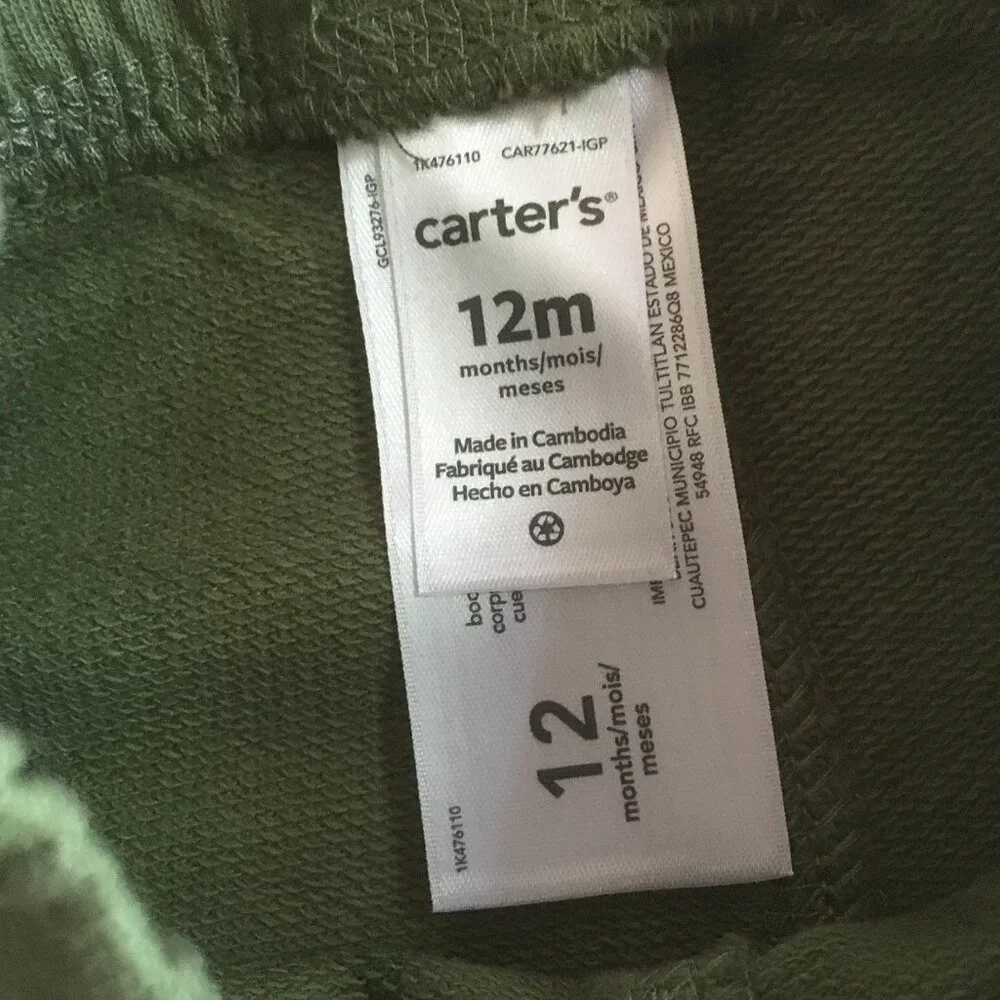 Carter's dino outfit 12m NWT